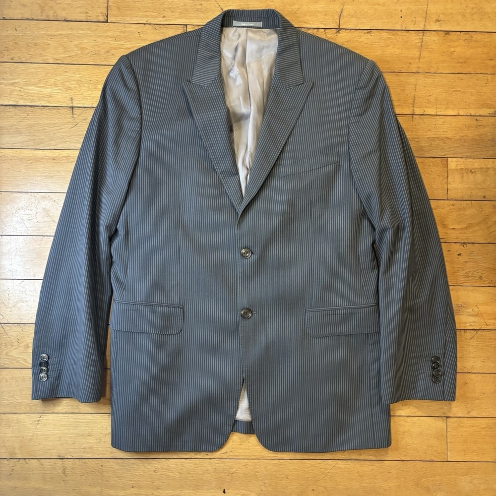 Versace Collection Gray Pinstripe Wool Sport Coat Men's Size 42 EU 52